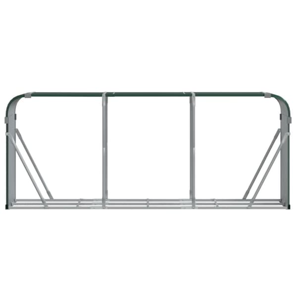 vidaXL Polttopuuteline vihreä 234x45x100 cm galvanoitu teräs -  Polttopuutelineet & -kärryt