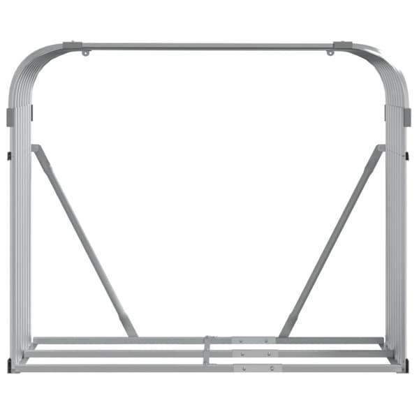 vidaXL Polttopuuteline hopea 120x45x100 cm galvanoitu teräs -  Polttopuutelineet & -kärryt