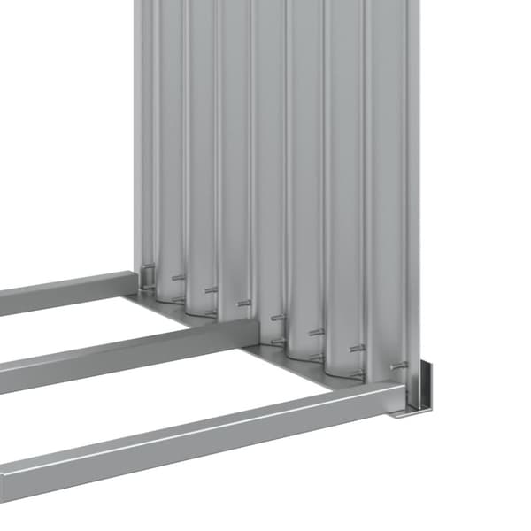 vidaXL Polttopuuteline hopea 120x45x100 cm galvanoitu teräs -  Polttopuutelineet & -kärryt