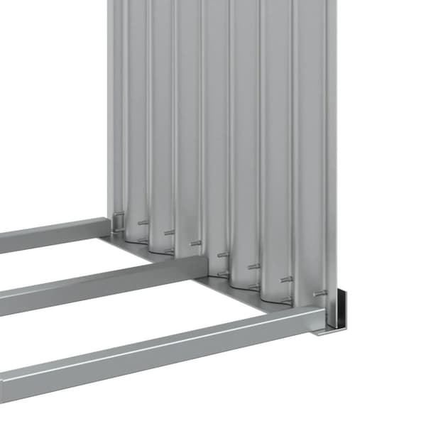 vidaXL Polttopuuteline vaaleanharmaa 120x45x100 cm galvanoitu teräs -  Polttopuutelineet & -kärryt