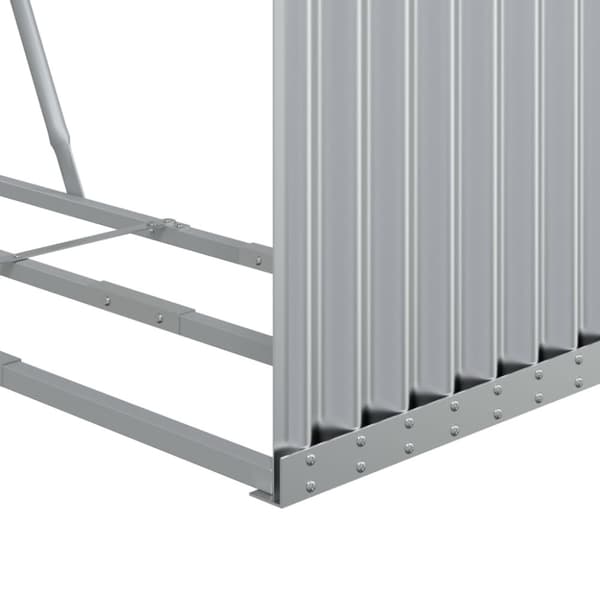 vidaXL brændestativ 120x45x140 cm galvaniseret stål sølvfarvet -  Brændekurve