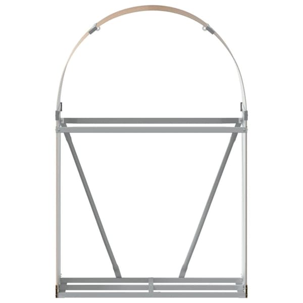 vidaXL Polttopuuteline vaaleanruskea 80x45x120 cm galvanoitu teräs -  Polttopuutelineet & -kärryt