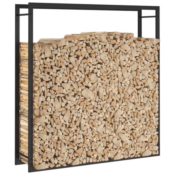 The Living Store brændestativ 110x28x116 cm stål matsort -  Brændekurve