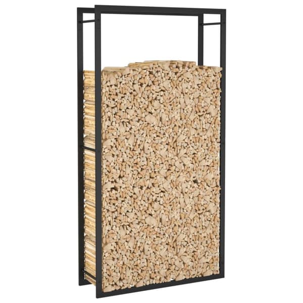 The Living Store brændestativ 80x28x154 cm stål matsort -  Brændekurve