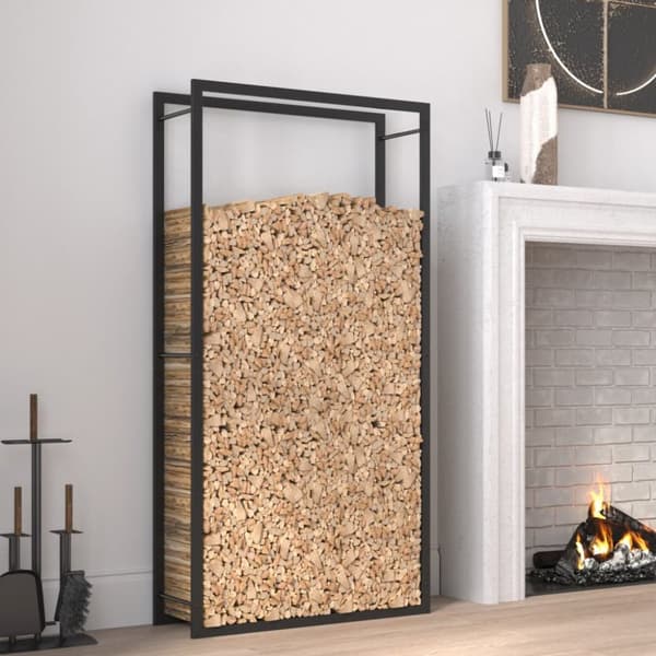 The Living Store brændestativ 80x28x154 cm stål matsort -  Brændekurve