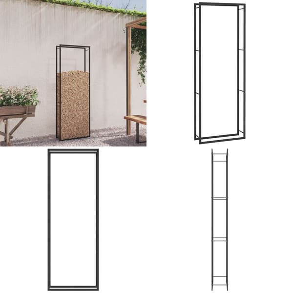 Brændestativ 80x28x222 cm stål matsort - Brændestativ - Brændestativer - Home & Living