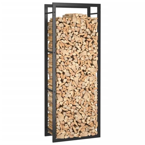 Vedställ matt svart 50x28x132 cm stål - Vedställ - Ved Ställ - Home & Living