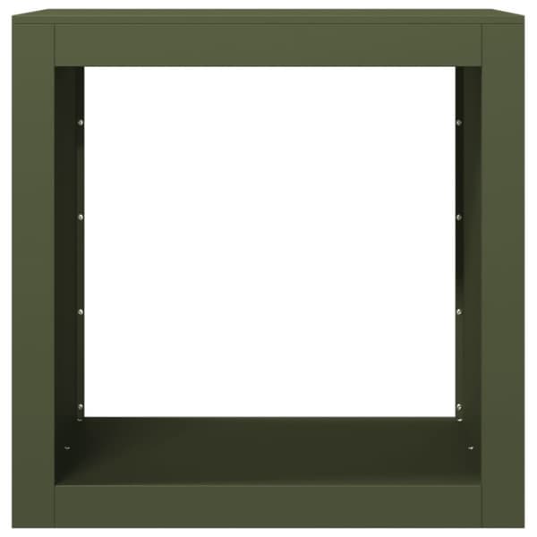 vidaXL Vedstativ grønn 60x40x60 cm stål