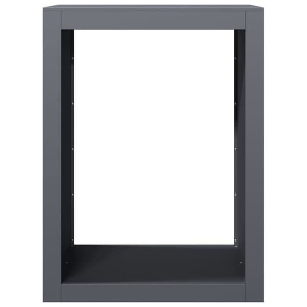 vidaXL Vedstativ antrasitt 60x40x100 cm stål