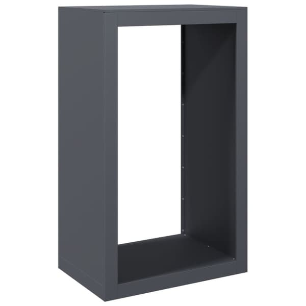 vidaXL Vedstativ antrasitt 60x40x100 cm stål