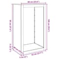 Miniatyrbilde 11 av 11: vidaXL Vedstativ antrasitt 60x40x100 cm stål