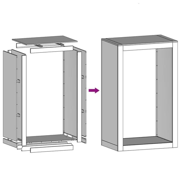 vidaXL brændestativ 60x40x100 cm stål antracitgrå