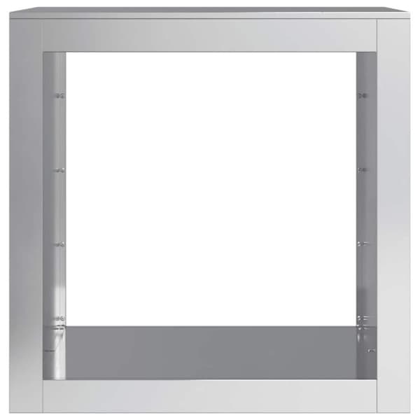 vidaXL Polttopuuteline 60x40x60 cm galvanoitu teräs