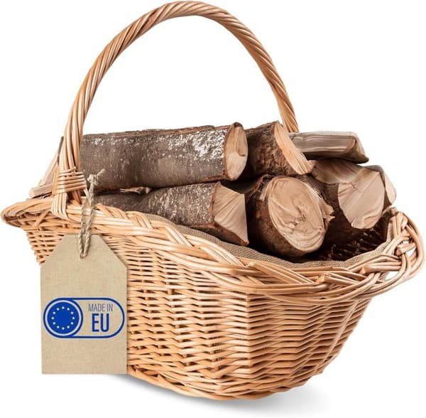 CREATIVE HOME flätad korg - Träförvaring 60x40x39cm - Handvävd - Juteinteriör - Elegant