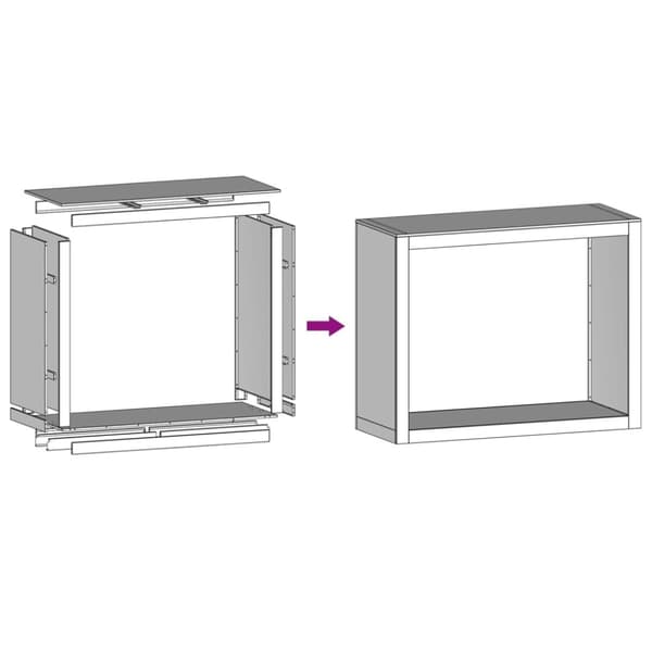 vidaXL brændestativ 100x40x80 cm galvaniseret stål