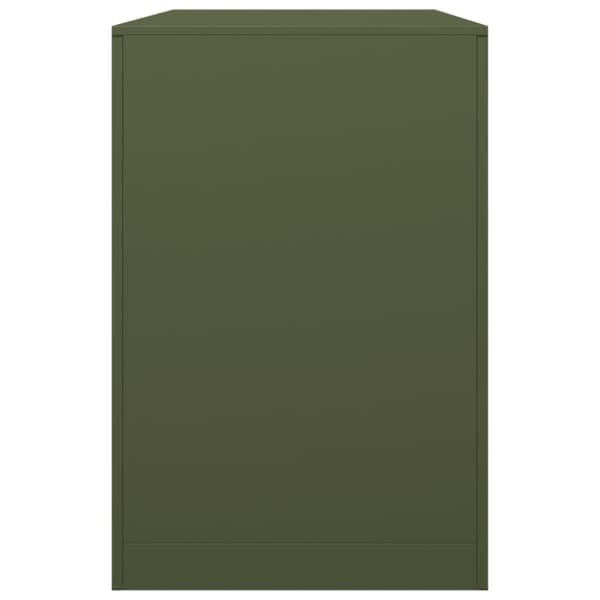 vidaXL Polttopuuteline vihreä 100x40x60 cm teräs