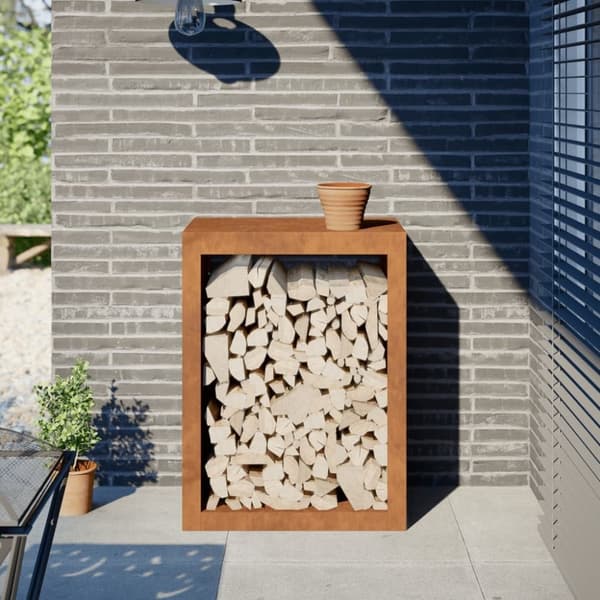 vidaXL Brændereol 60x40x80 cm i vejrbestandigt stål