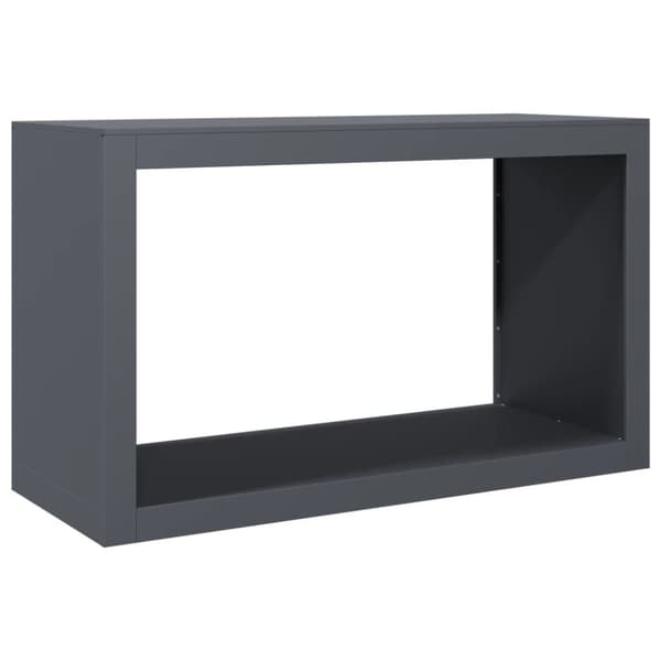 vidaXL Vedstativ antrasitt 100x40x60 cm stål