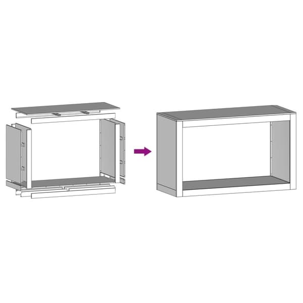 vidaXL Vedstativ antrasitt 100x40x60 cm stål