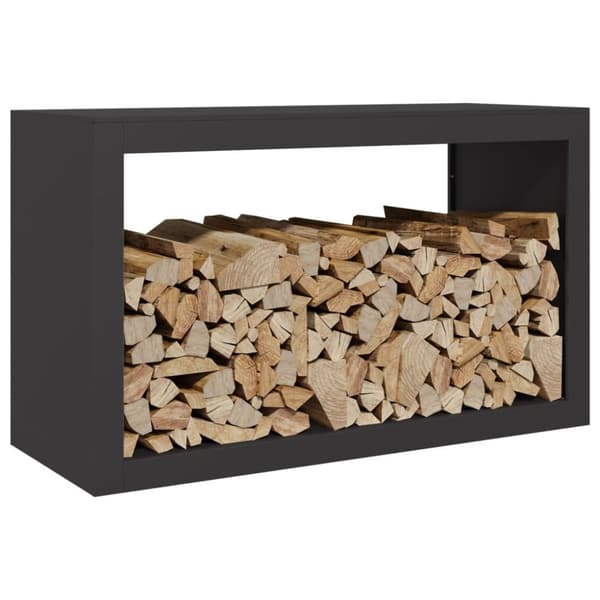 vidaXL Vedstativ svart 100x40x60 cm stål