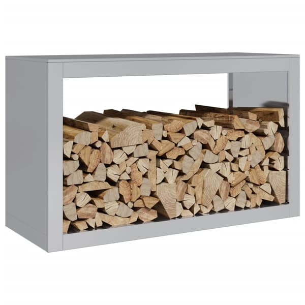vidaXL Vedstativ 100x40x60 cm galvanisert stål