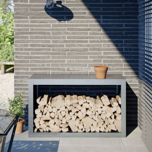 vidaXL Vedstativ 100x40x60 cm galvanisert stål
