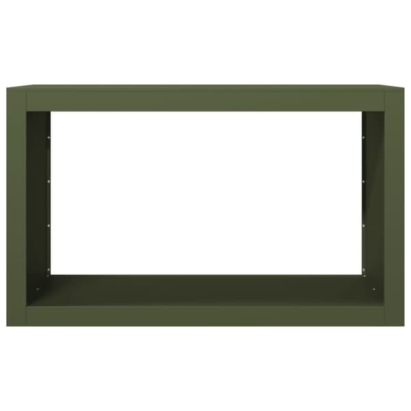 vidaXL Vedstativ grønn 100x40x60 cm stål
