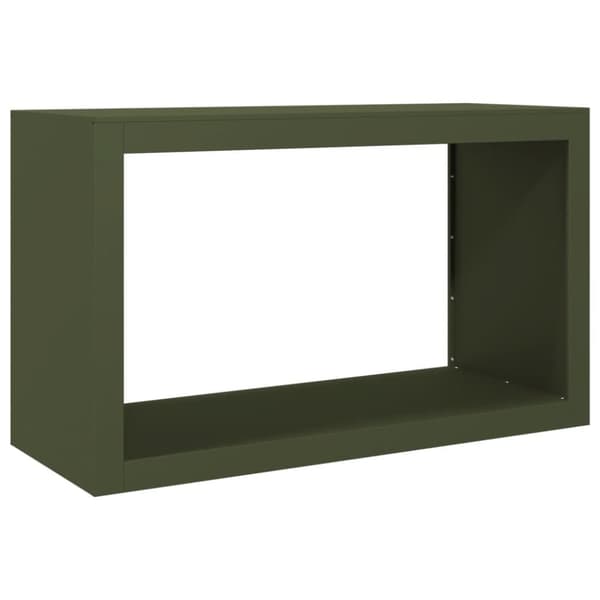 vidaXL Vedstativ grønn 100x40x60 cm stål
