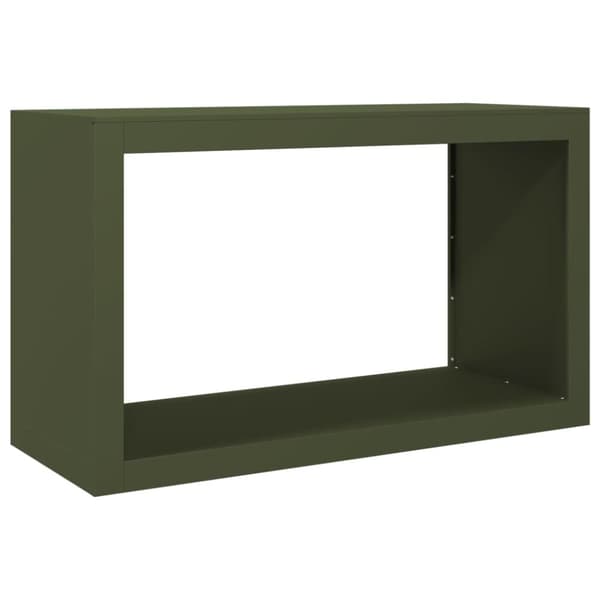 vidaXL Vedstativ grønn 100x40x60 cm stål