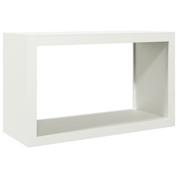 vidaXL Vedstativ hvit 100x40x60 cm stål