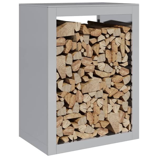 vidaXL Vedstativ 60x40x80 cm galvanisert stål