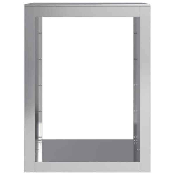 vidaXL Vedstativ 60x40x80 cm galvanisert stål