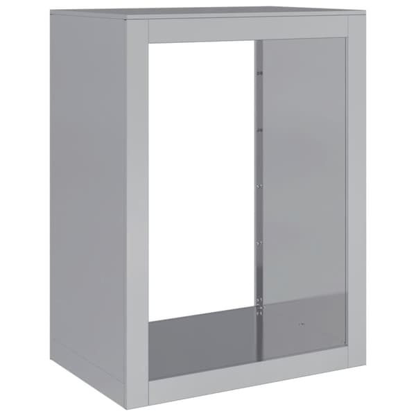 vidaXL Vedstativ 60x40x80 cm galvanisert stål