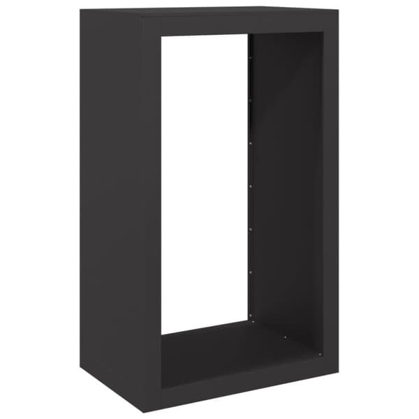 vidaXL Vedstativ svart 60x40x100 cm stål