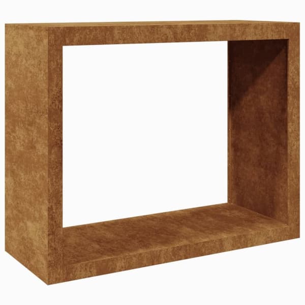 vidaXL Vedstativ 100x40x80 cm oksidert stål