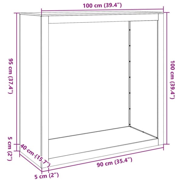 vidaXL Vedställ vit 100x40x100 cm stål