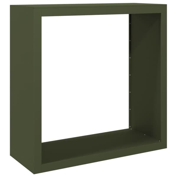 vidaXL Vedstativ grønn 100x40x100 cm stål