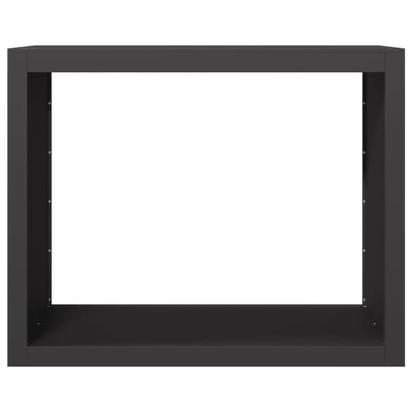 vidaXL Vedstativ svart 100x40x80 cm stål