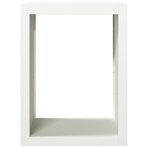 vidaXL Polttopuuteline valkoinen 60x40x80 cm teräs