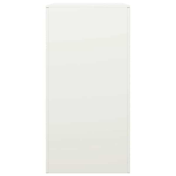 vidaXL Polttopuuteline valkoinen 60x40x80 cm teräs