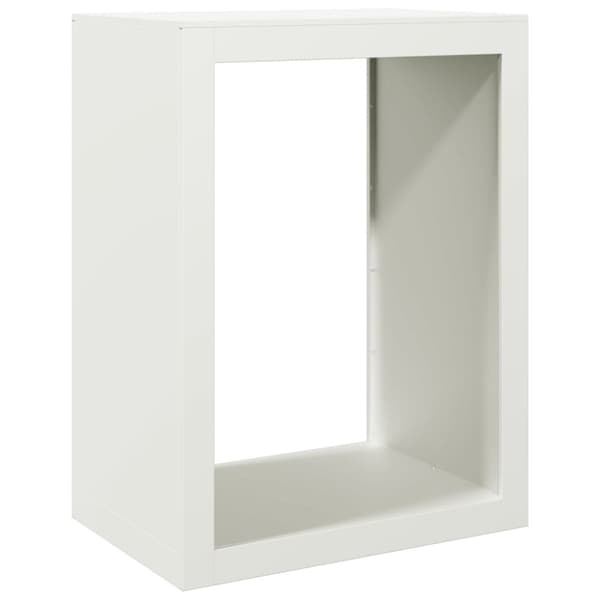 vidaXL brændestativ 60x40x80 cm stål hvid
