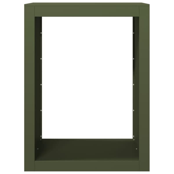 vidaXL Vedstativ grønn 60x40x100 cm stål