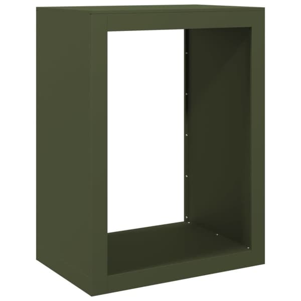 vidaXL Vedstativ grønn 60x40x100 cm stål