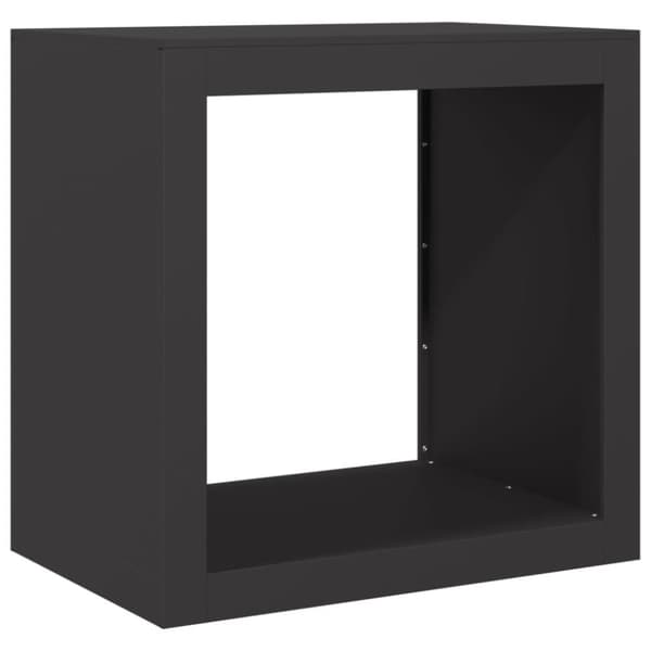vidaXL Vedstativ svart 60x40x60 cm stål