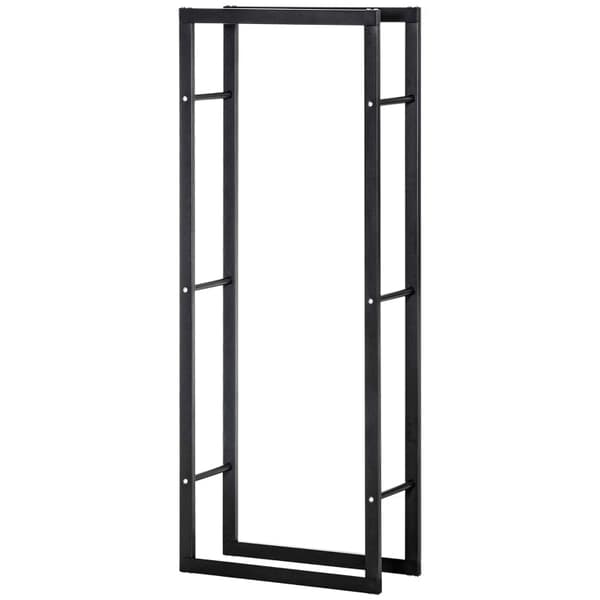 Rootz polttopuuteline - Puuvarasto - Tukkiteline - Tukeva metallirunko - 60cm x 25cm x 150cm