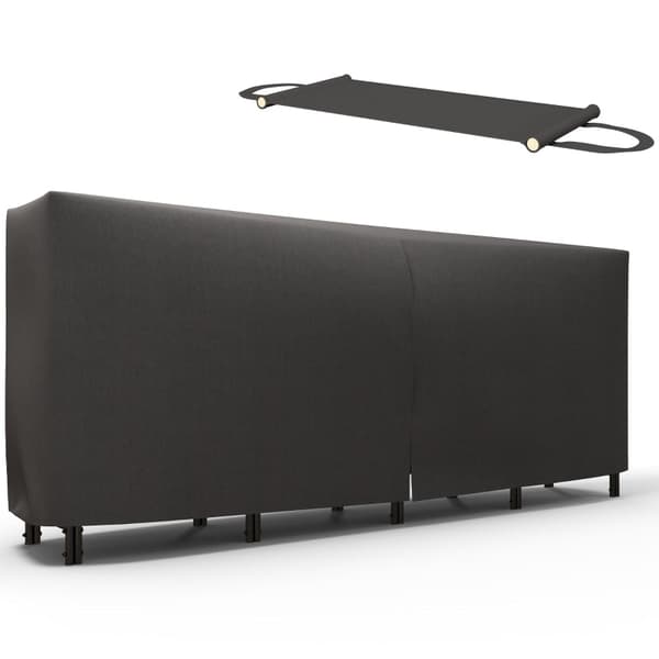 Rootz Vedställ - Vedhållare - Vedförvaring - 0,67 m³ Kapacitet - 200 kg belastning - Oxford-polyesterskydd - 240 cm x 36 cm x 99 cm