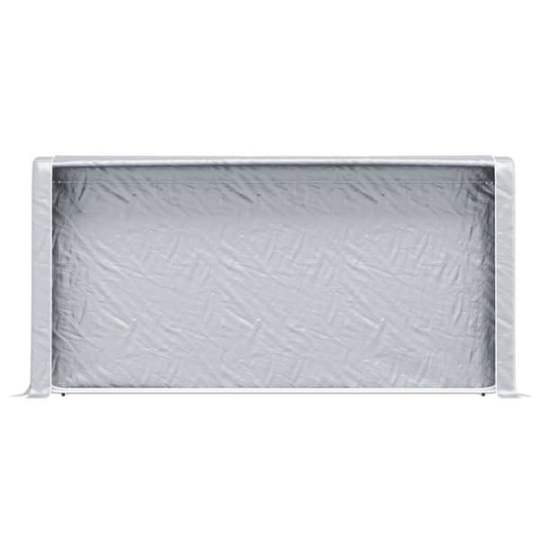 vidaXL Vedstativ med ståltråd 300x25x150 cm galvanisert stål