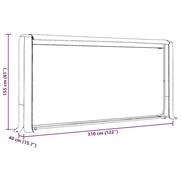vidaXL Vedstativ med ståltråd 300x25x150 cm galvanisert stål