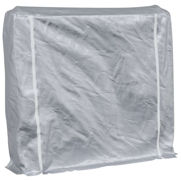 vidaXL Vedstativ med regntrekk 150x25x150 cm galvanisert stål