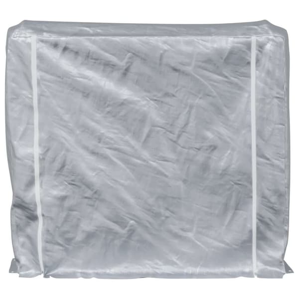 vidaXL Vedstativ med regntrekk 150x25x150 cm galvanisert stål